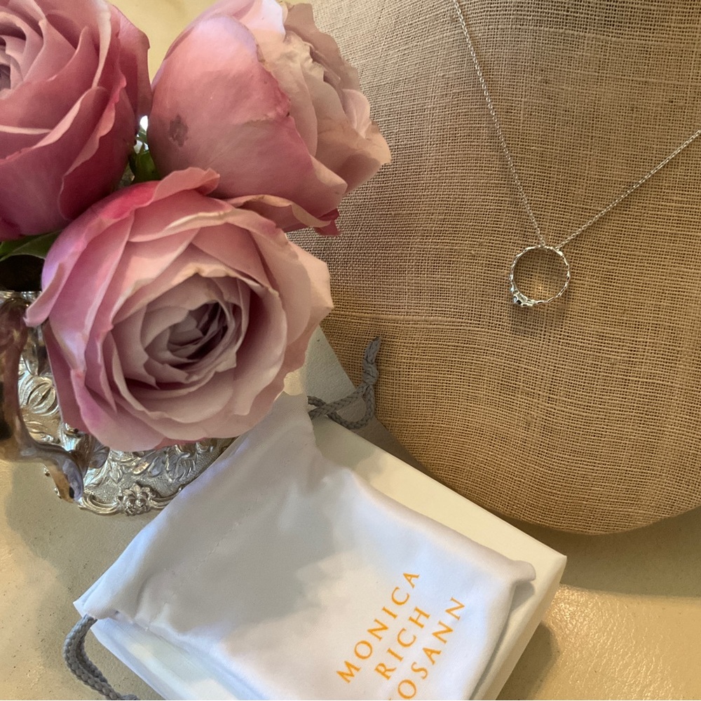 NEW MONICA RICH KOSANN Sterling Patience Seahorse Posey Necklace